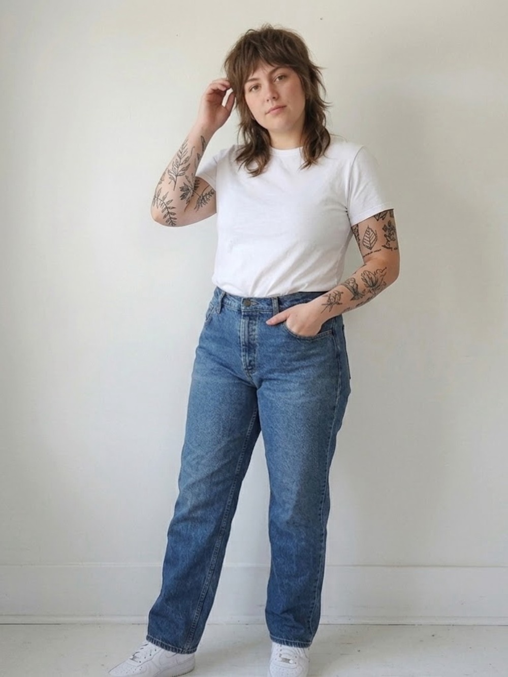 Vintage 90s Levis 535 Dark Wash Relaxed Fit Tapered Leg Jeans 1990s Mens Size 34
